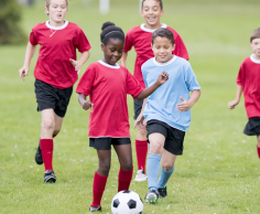 Playing football