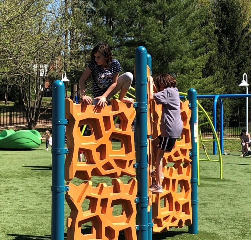 Kids playing at penguin park
