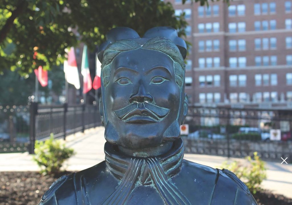 Chinese Warrior Statue Head