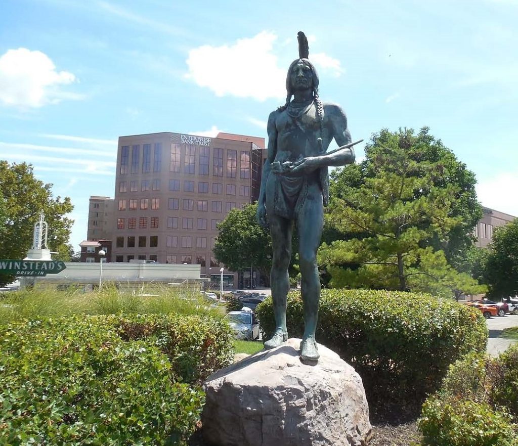 Red Indian Statue