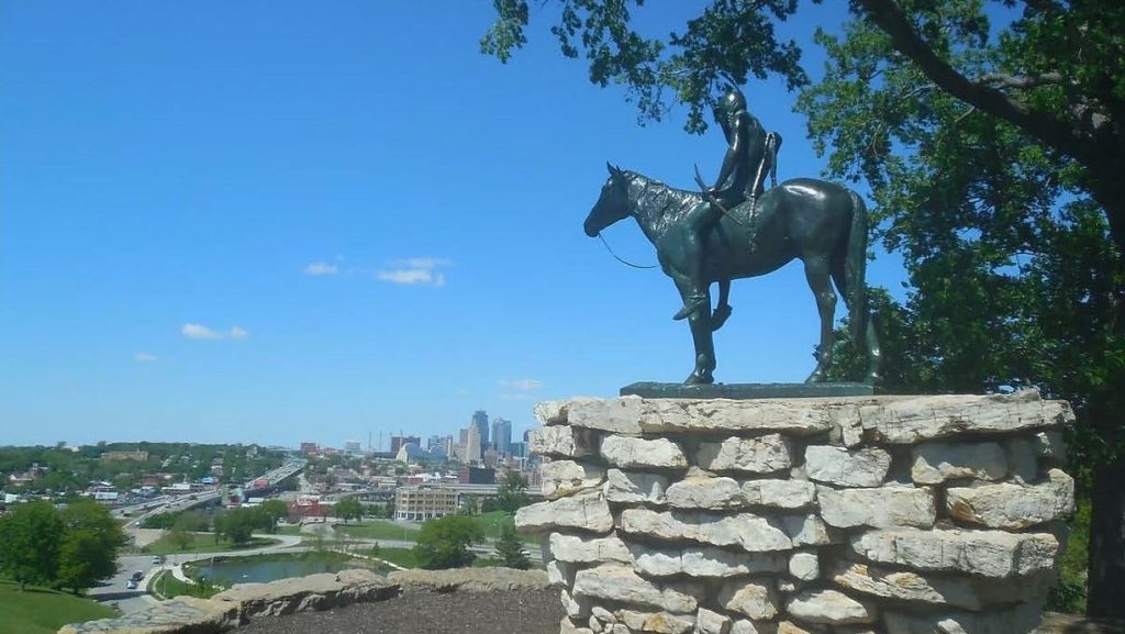 scout on horse statue